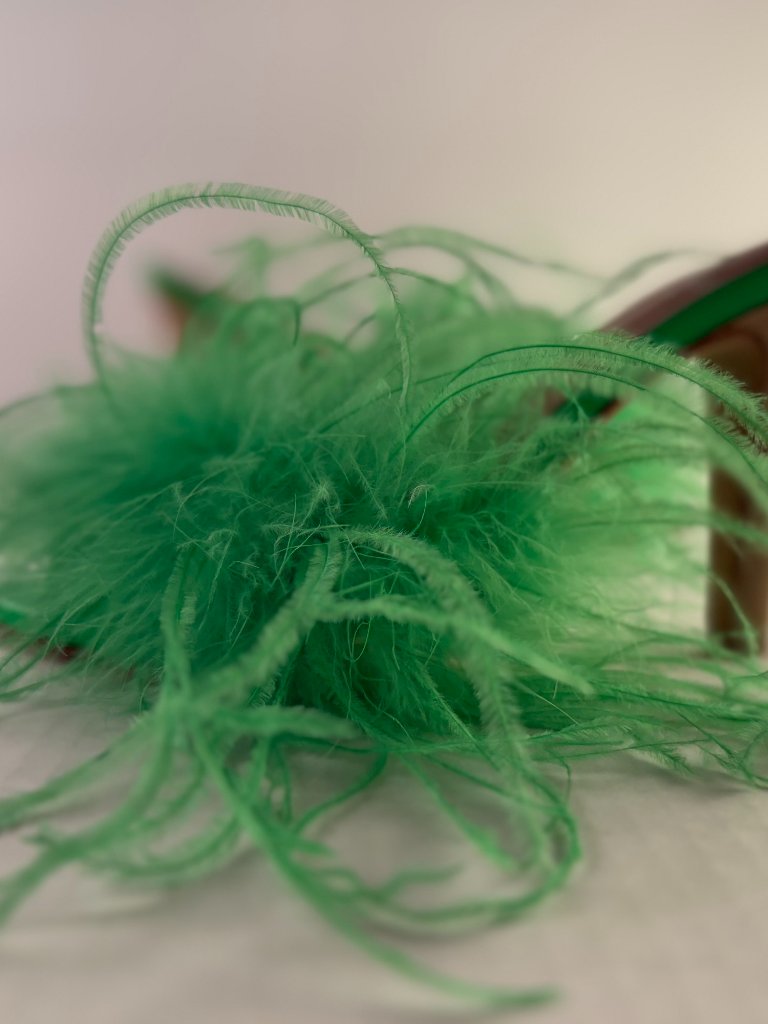Brother Vellies Green Feather Mules — image 4 of 8
